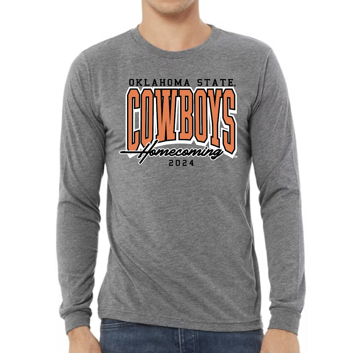 OSU 2024 Long Sleeve Grey Adult Tee DuPree Sports